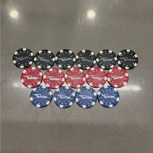 Delta Air Lines TechOps Poker Chip Set - Black, Red, Blue
